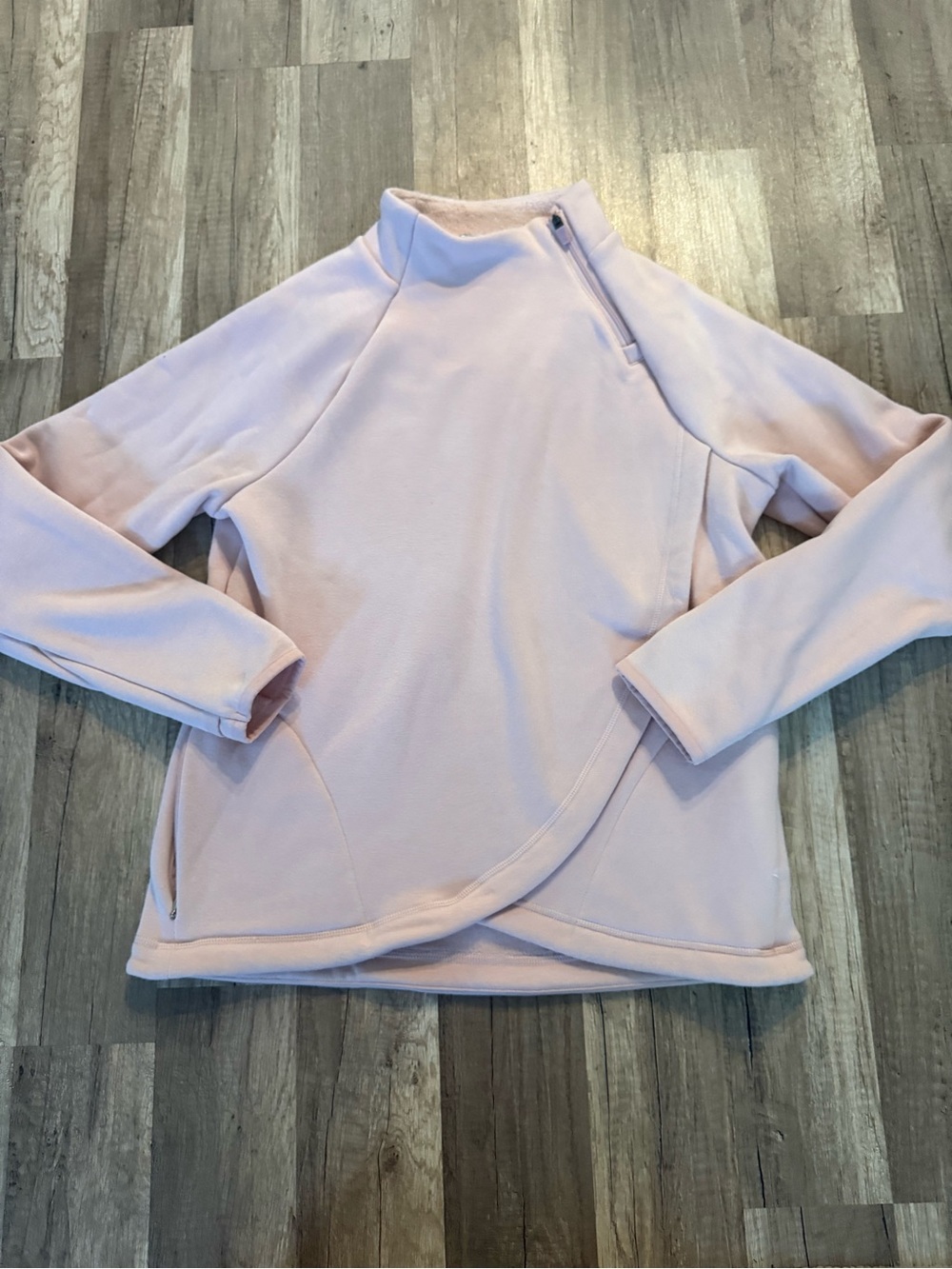 Athleta Girl Light Pink crossed Pullover
